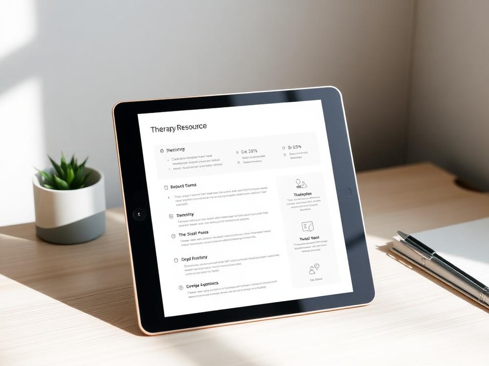 Material en formato digital en una tablet